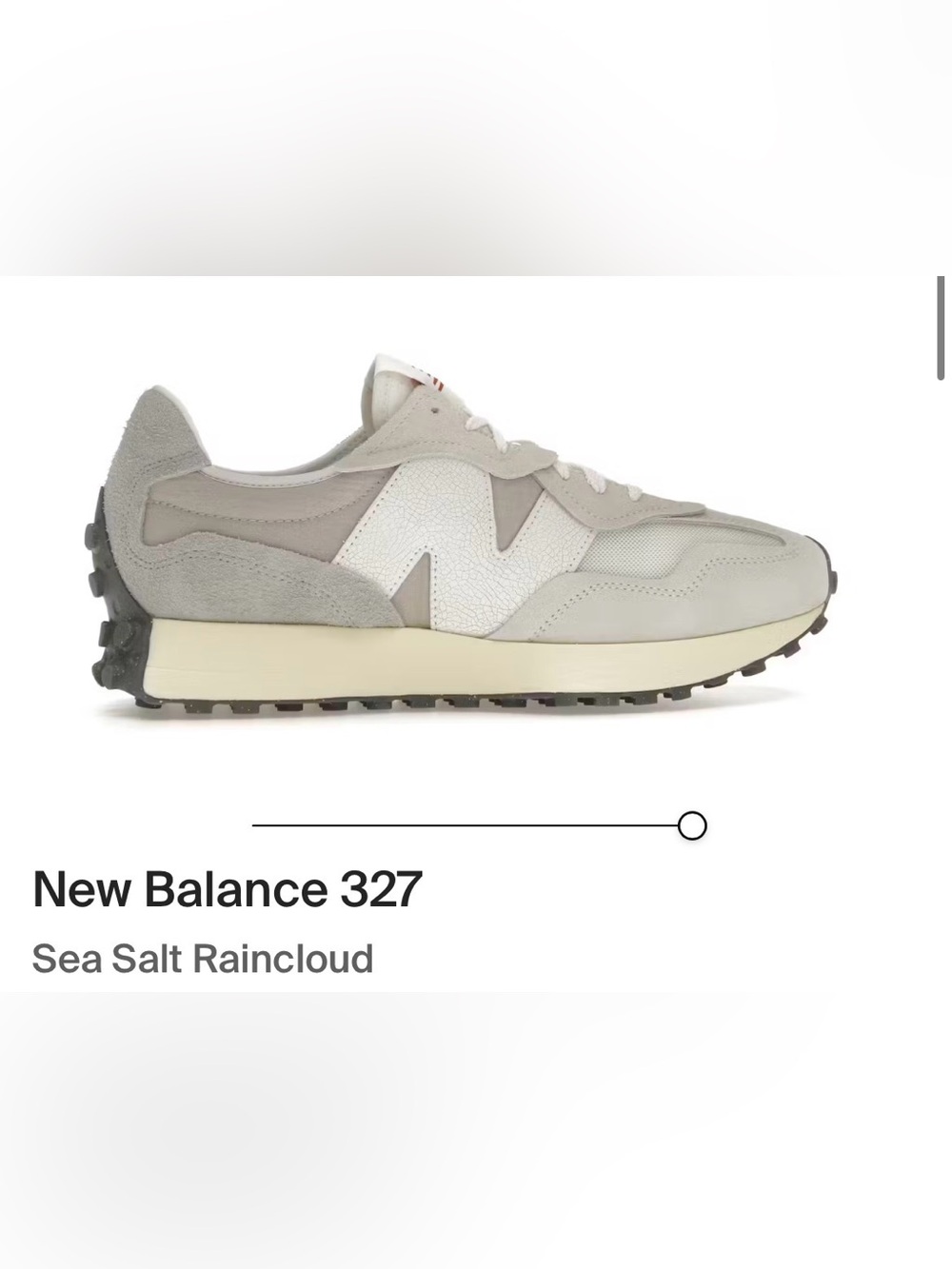 New Balance 327 Sneakers White Grey size 9.5